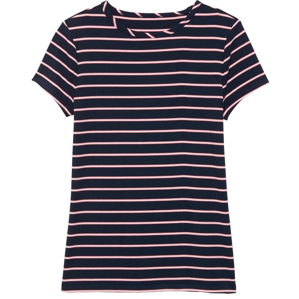 Banana Republic Navy Blue Fitted Short Sleeve T-Shirt